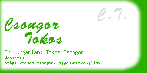 csongor tokos business card